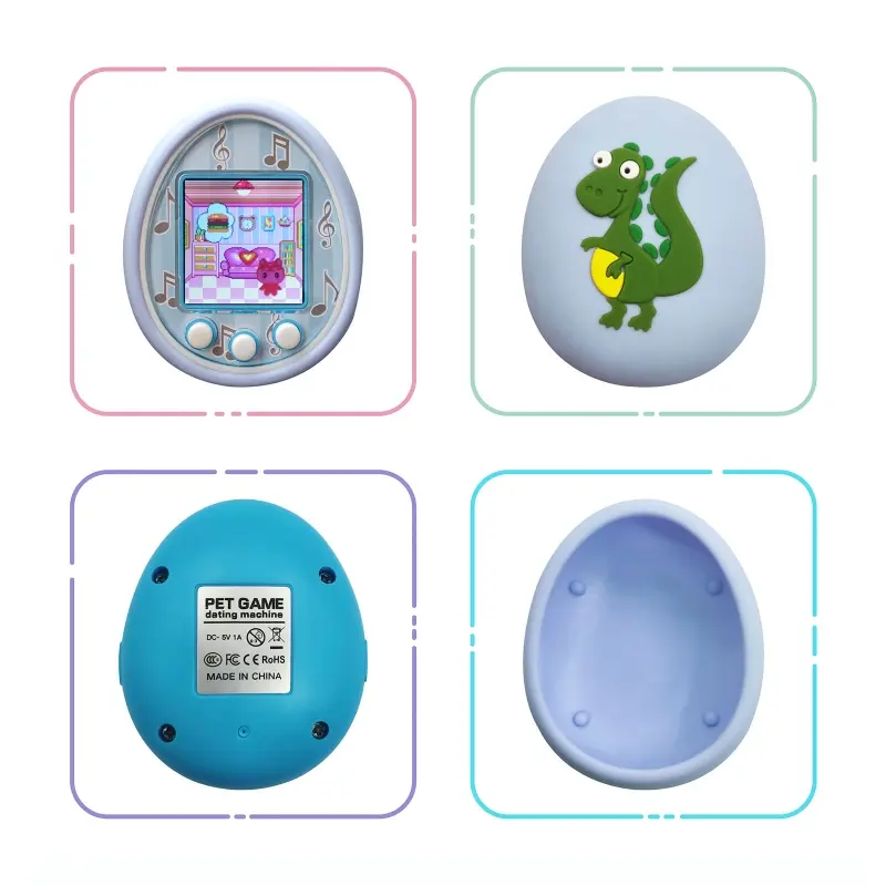 Vỏ bảo vệ máy trò chơi thú cưng kỹ thuật số điện tử ảo, vỏ bảo vệ silicon, cho máy hẹn hò trò chơi thú cưng 8