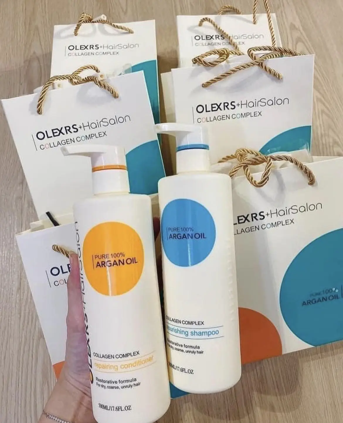 Cặp Dầu Gội Xả Olexrs Hair Salon 500ml-960ml Cho Tóc Khô Xơ Hư Tổn Tóc Gàu Ngăn Rụng Tóc