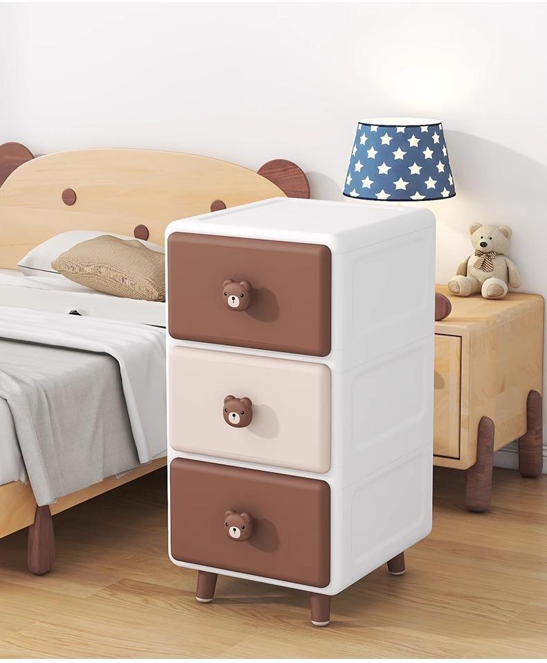 Product Introduction of Cartoon Toy Storage Crevice Cabinet Home Children's Plastic Wardrobe Snack Toy Storage Cabinet Bedside Organizer Cabinet 14