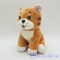 Gambar boneka macan cute tiger kucing duduk coklat putih melet medium dari Kiosqta Kota Surabaya 1 Tokopedia