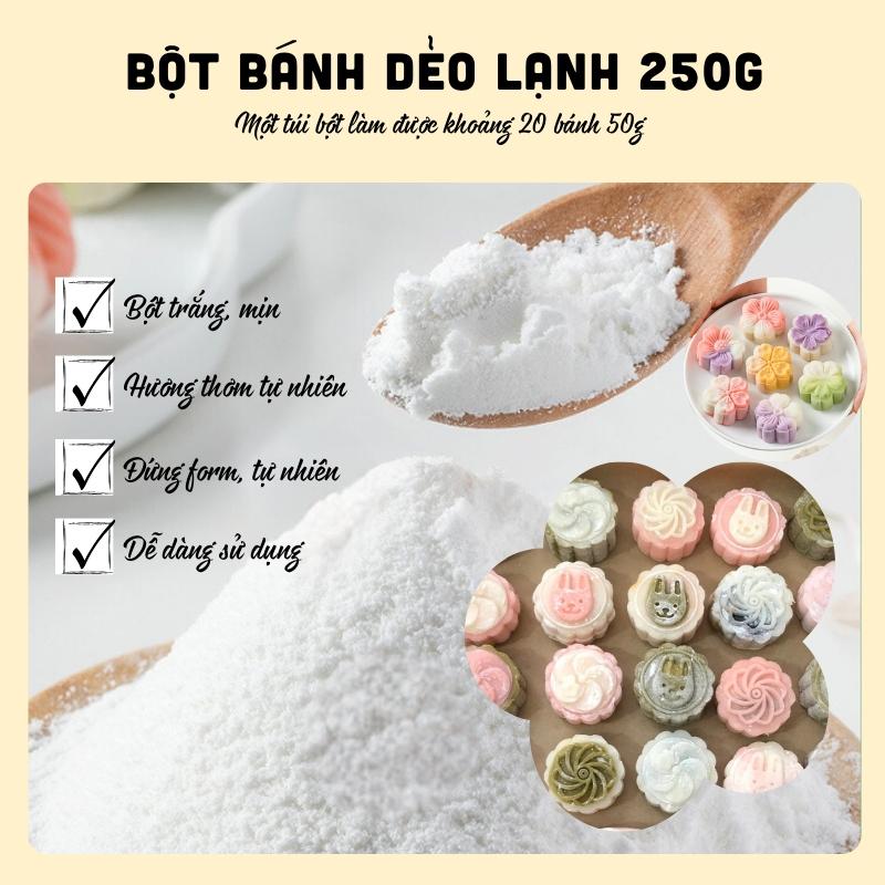 Bột làm bánh dẻo lạnh gói 250g - chất lượng, đảm bảo, dễ sử dụng, không ngọt