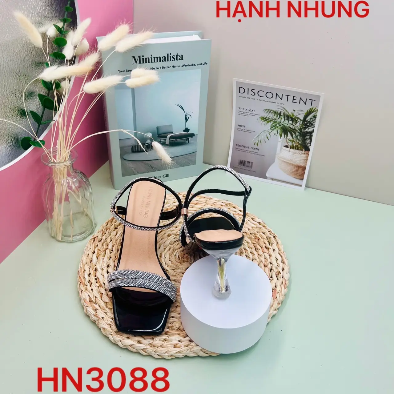 Giày dép cao cấp SENSINI BIGSIZE(34-43) dây xoàng gót nhọn mica thời trang cao 7cm MS(HN3088)