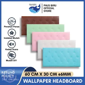 Wallpaper 3D Foam Kedap Suara Tahan Air Headboard Bed Wallfoam Empuk / Wallpaper Headboard kamar room