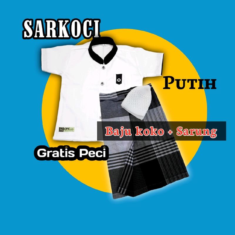 Sarkoci, Baju koko Bayi, untuk usia 0-6, 6-12 bulan, 1 -2 tahun, Bahan Kain Toyobo Import, Sarung Asli Wadimor 2