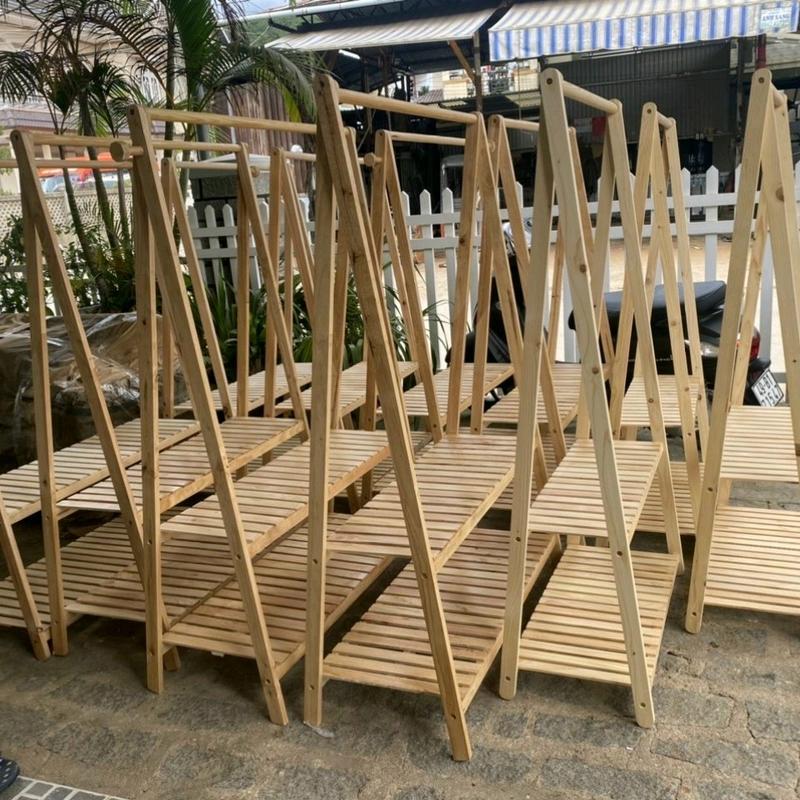 Kệ treo quần áo A 2 tang T'Ha decor 0