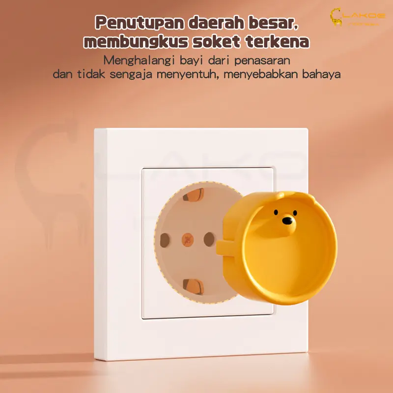 LAKOE Tutup Stop Kontak Listrik Silikon Colokan Listrik Safety Socket Cover Pengaman Stop Kontak 3