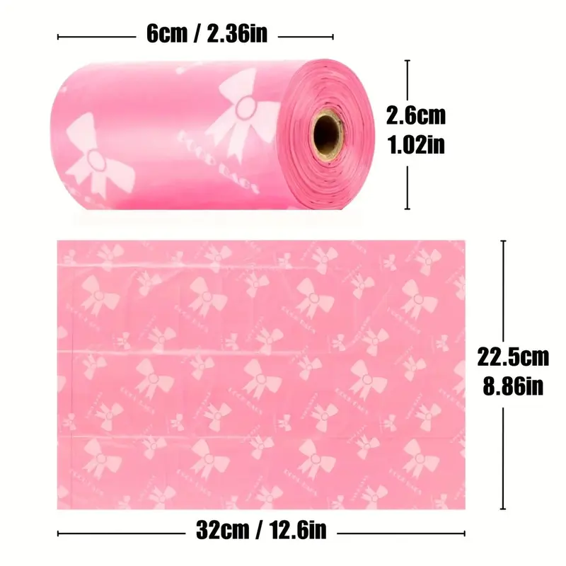 Leak Proof Pet Poop Bag, 180pcs/set Thickened Pet Waste Bag with Unique Pattern, Multipurpose Cleaning Bag for Dog & Cat 1