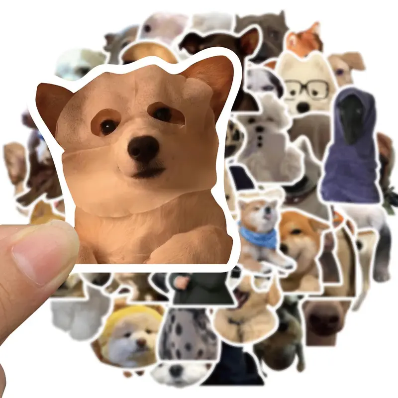 Cute Dog Pattern Sticker, 50pcs/set Funny Dog Sticker, DIY Decorative Sticker for Laptop, Phone, Computer, Guitar, Bag, Water Cup, Scrapbook 5