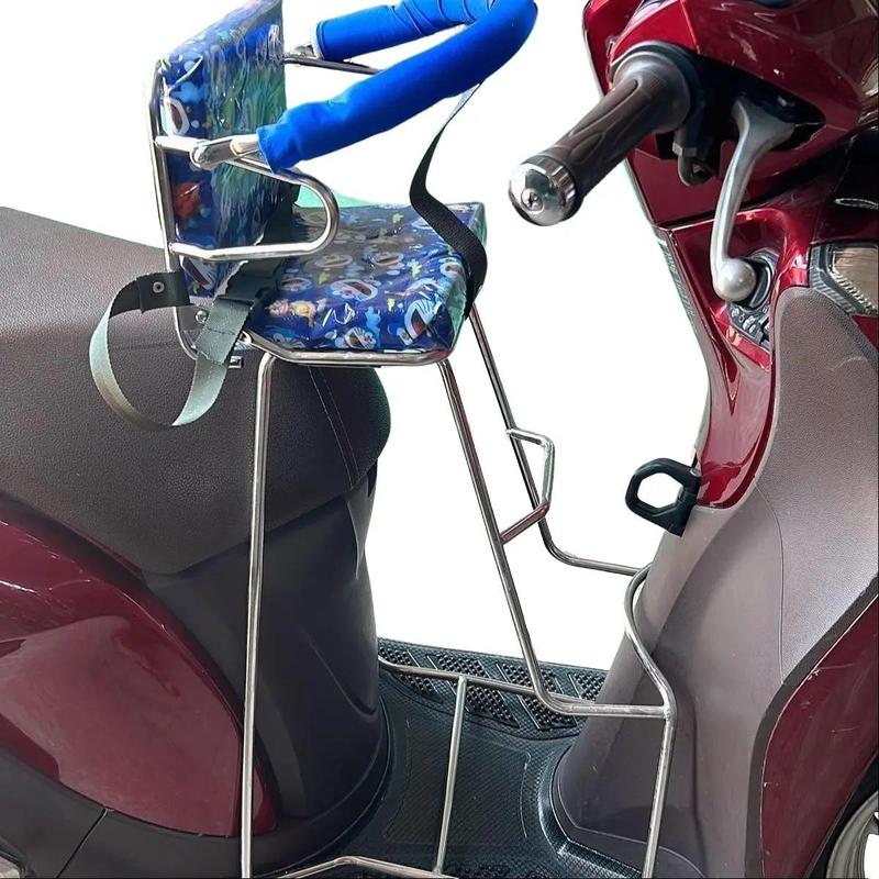 GHẾ NGỒI XE CHO TRẺ EM , DÙNG CHO XE SH MODE CÁC ĐỜI   .SH 125, GHẾ INOX , CÓ DÂY ĐAI VÀ VÒNG AN TOÀN PHÍA TRƯỚC.phụ kiện phụ tùng.( Tặng kèm khẩu trang)
