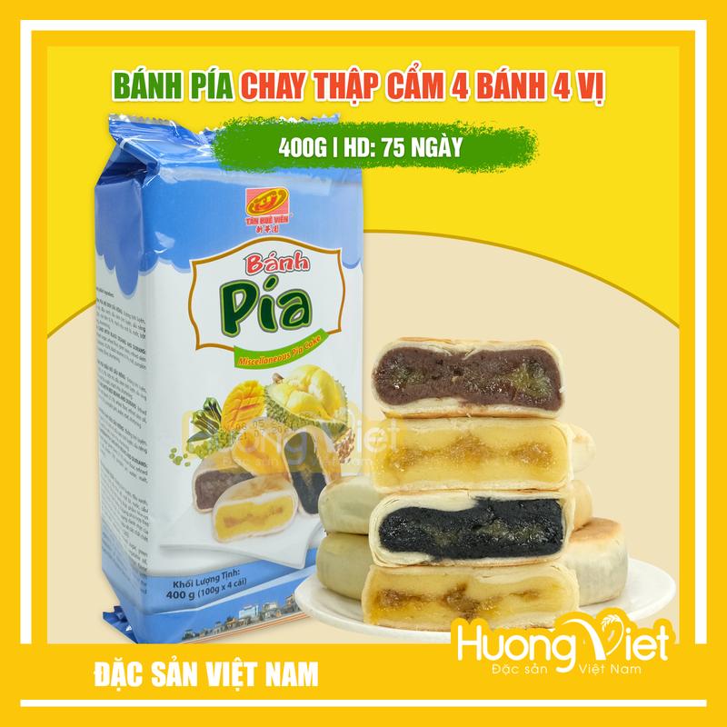 Bánh pía chay thập cẩm 4 vị Tân Huê Viên 400gr