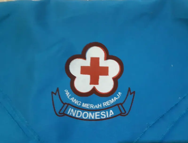Slayer syal PMI/PMR bordir untuk mula madya dan wira Biru Hijau 6