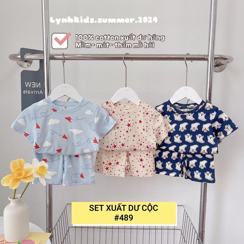 Set 3 bộ quần áo Cotton cộc tay Bé Trai  , bộ quần áo cộc tay cho bé trai mặc mùa hè 3