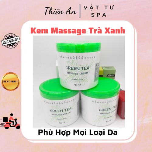 Kem Massage Trà Xanh - Green Tea Massage Cream Skincare Làm Đẹp Da mask kem massage mặt kem massage mat