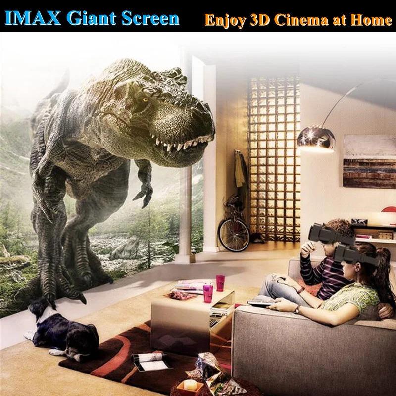 Product Introduction of Virtual Reality Glasses Screen Squeeze Film 3D IMAX, G10, Google Cardboard Box, VR Helmet, Compatible with 4.7-7" Phone, Support Game Controller 27