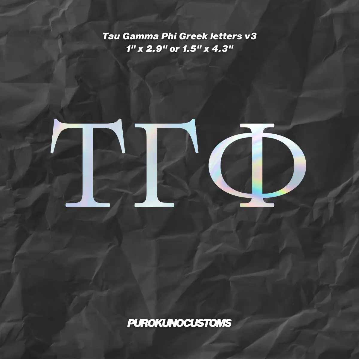 TAU GAMMA PHI GREEK LETTERS V3 Car & Motorcycle vinyl sticker decals ...