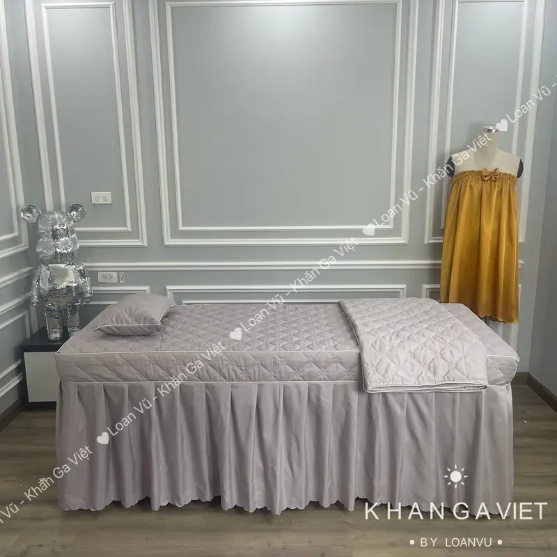 Ga giường spa cotton lụa may theo số đo 2