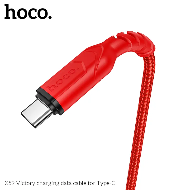 Dây sạc Cáp sạc Nhanh HOCO X59 cho Android TYPE C Dây Dù 3A 3