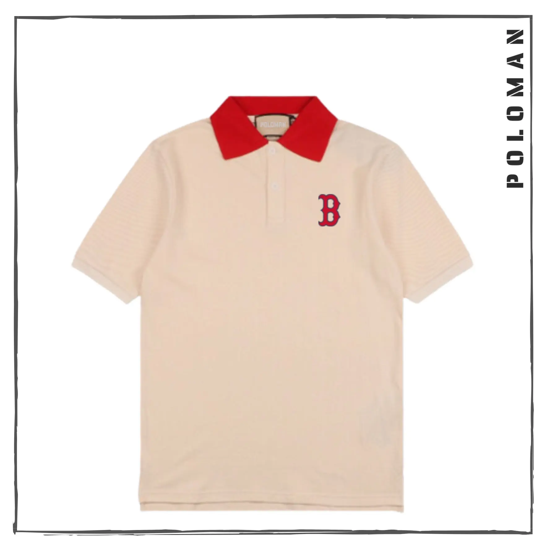 Áo Có Cổ POLOMAN B ĐỎ Vải Thoáng Mát Mềm Mịn - Áo Polo Tay Ngắn The Bad God Thời Trang Form Chuẩn Ngắn Tay Top  Menswear Cộc Tay Shirt