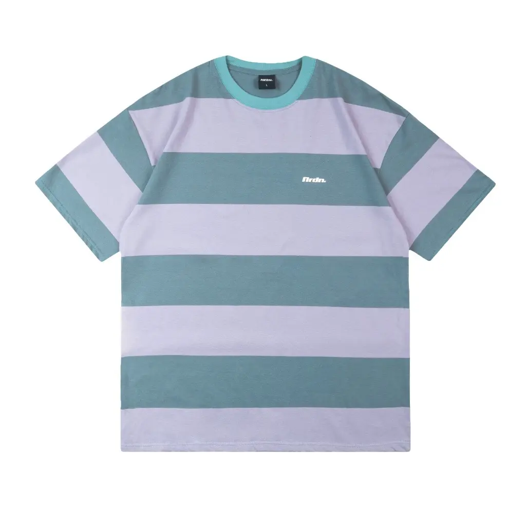 NRDN Clothing T-shirt Kaos Salur Stripe Oversize TS.MORRIS PURPLE GREEN