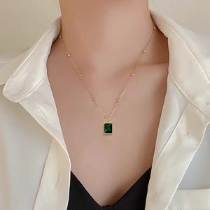 Minimalist Square Plated Stainless Steel  for Women Non Tarnish Hypoallergenic Jewelry Statement  Gift for gf mother child necklace cerberus om poison tree boruto callie diamond tennis rope part cupcakes chew two tone twisted customized tulips caleb