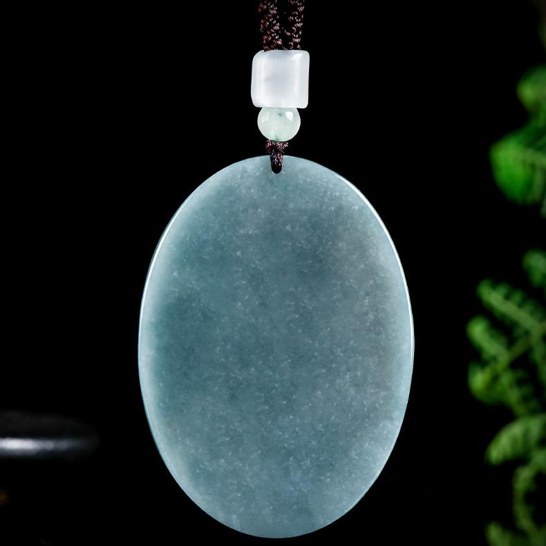 Natural A jadeite blue water Taoist primeval pendant pendant jade pendant 7