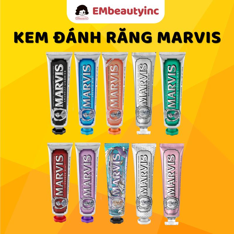 Kem Đánh Răng Marvis Toothpaste - FULLSIZE 85ML Trắng Răng Whitening Nữ Tre