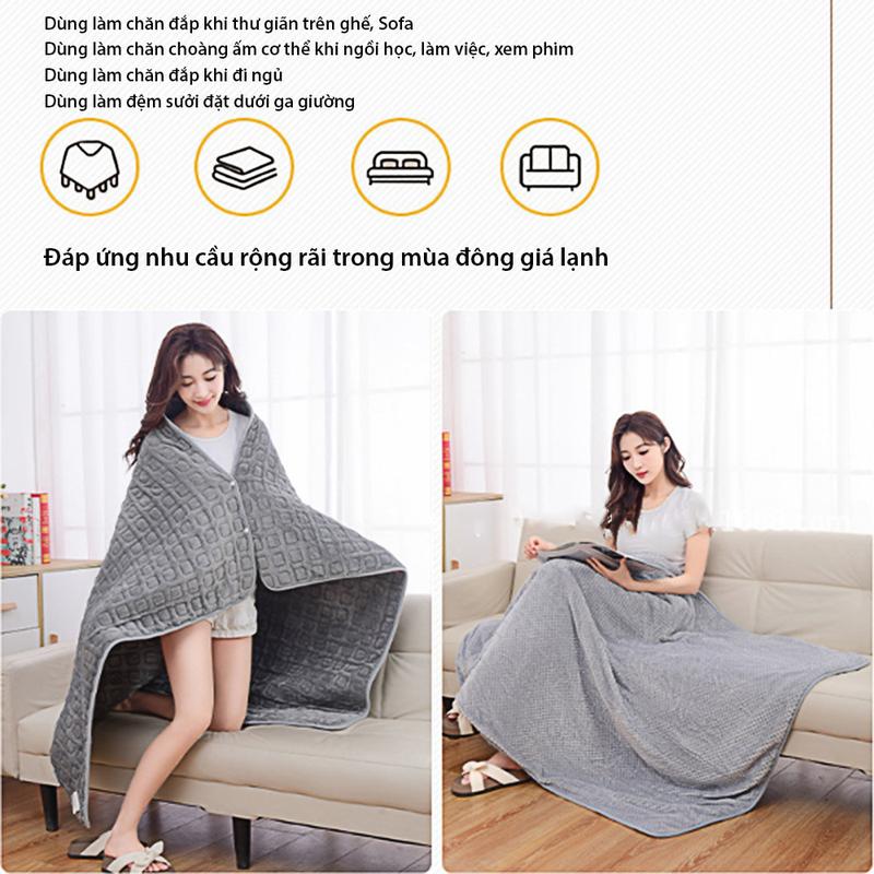 Chăn Điện NATIKA công suất 115W dùng để đắp. Chăn sưởi, đệm điện, nệm sưởi 2