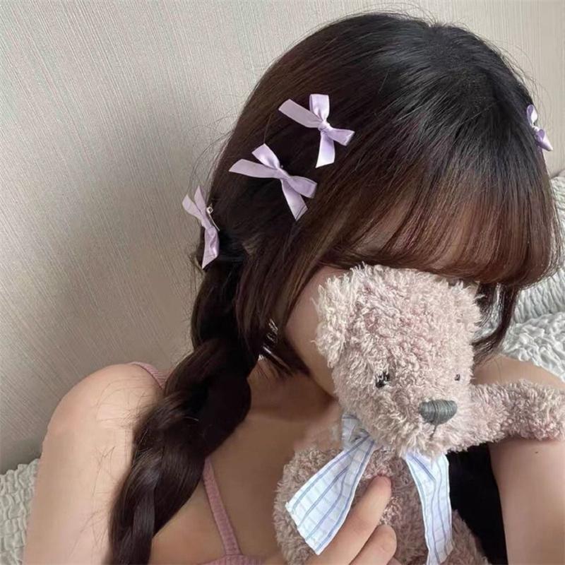 Product Introduction of volra 1PC New Mini Bowknot Hair Clips Sweet Hair Accessories Bow Hairpin Fairy Headwear Ribbon Barrette Girls 12