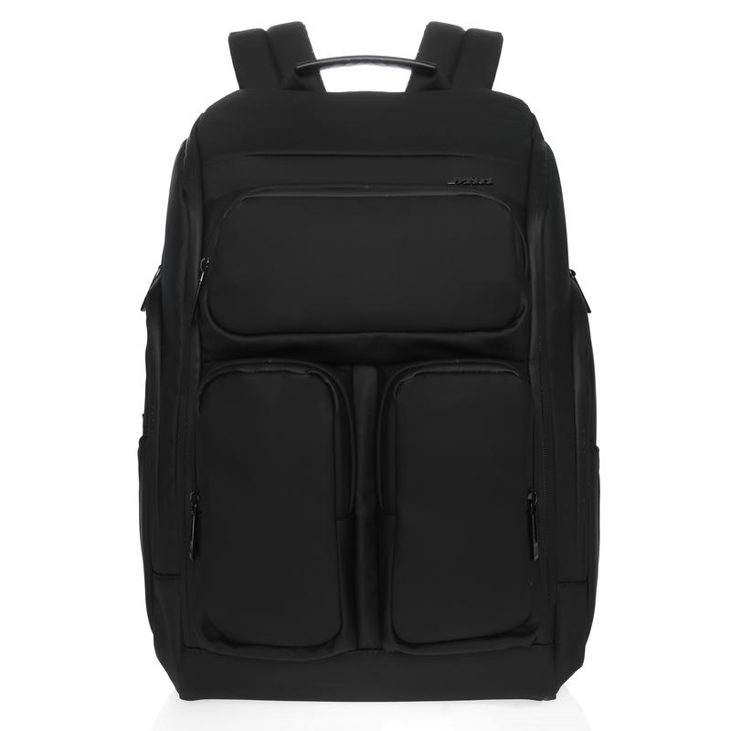 Balo laptop BL3762 chất liệu vải trượt nước chống thấm - Thiết kế nhiều ngăn riêng biệt - Kích thước 17 inch - Màu đen phù hợp Nam và Nữ Bag