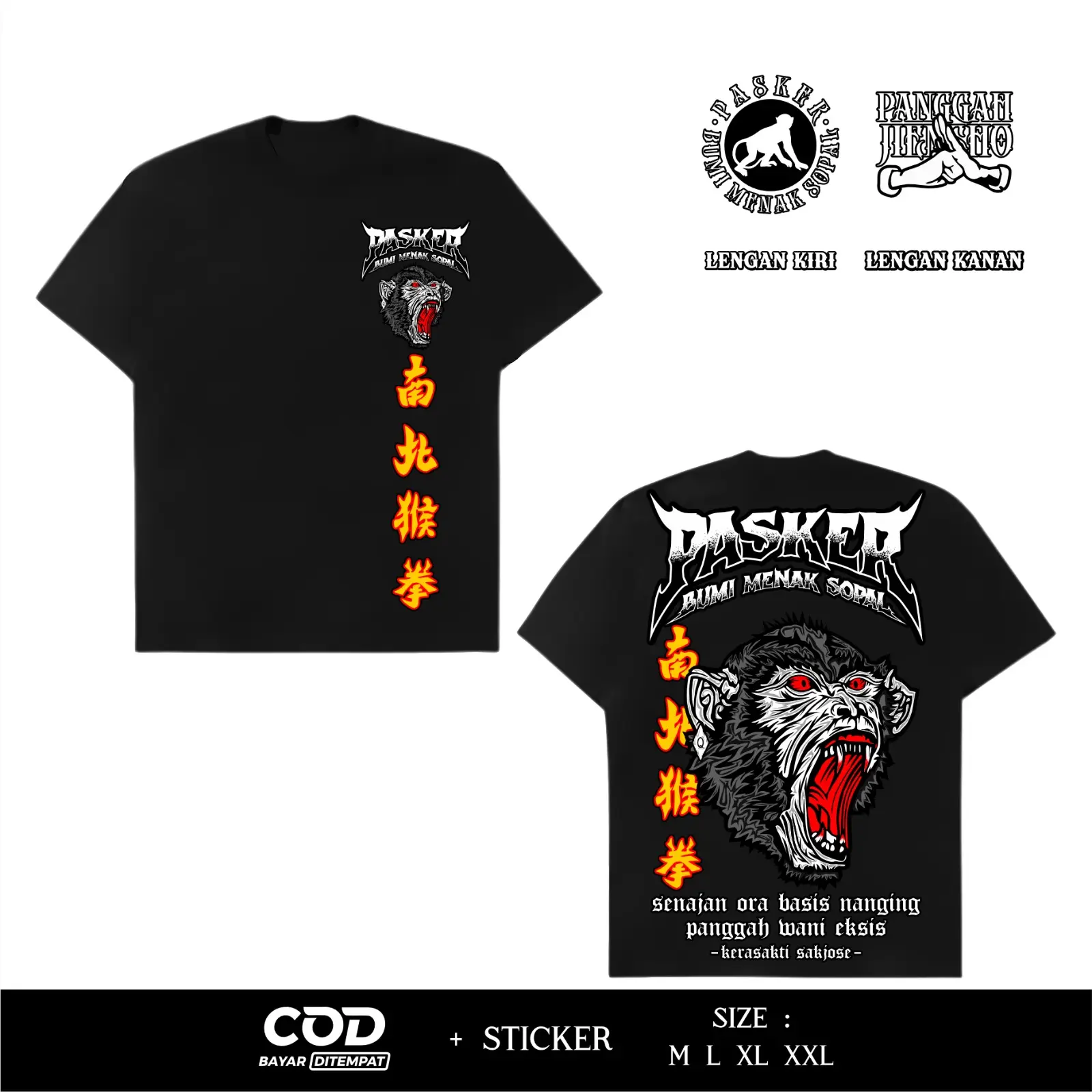 Kaos PASKER Bumi Menak Sopal Sablon DTF
