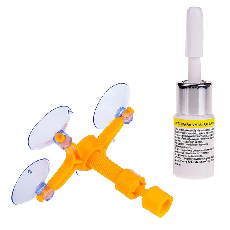 Product Introduction of Windshield Repair Kit Windscreen Tool Resin Rubber Quick Fix Cracked Glass Sealer Paint Cleaner Car Glass Restoration No Trace 7