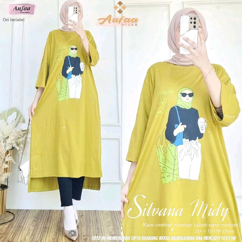 silvana long tunik, midi ori Aufaa 0