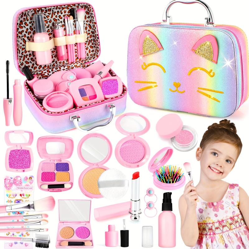 Kids Pretend Makeup - Toy Play Makeup Set for Kids 3-5, Kids Play ...