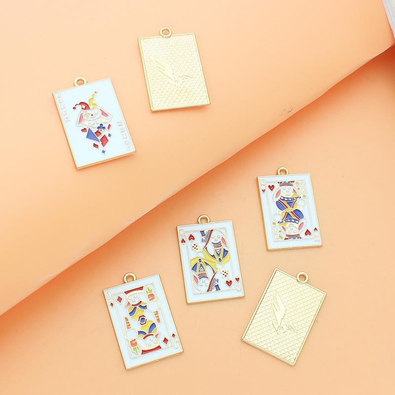 1 Pcs Charm Enamel Epoxy - RABBIT PLAYING CARDS - Shop | Tokopedia