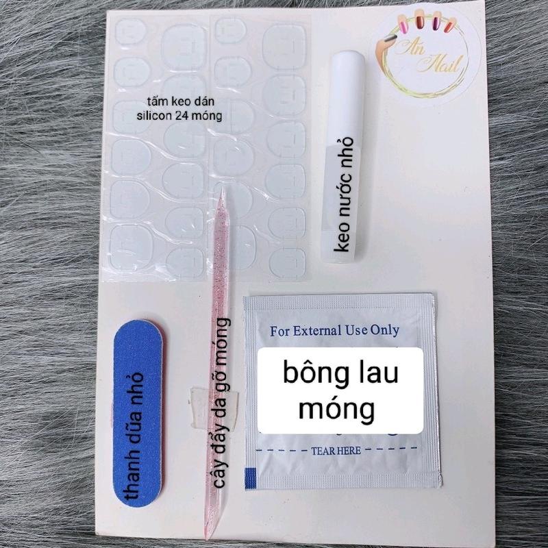Mã M64_ Nail Box xinh đẹp bộ 24 móng tay giả dành cho Nữ + được kèm phụ kiện keo dán 2