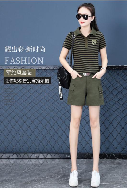 Product Introduction of Quần Soóc Rằn Ri, Dành Cho Nữ, Mỏng Mùa Hè, Trang Phục Bảo Hộ Lao Động, Bó Sát, Mặc Ngoài Trời, Cỡ Nhỏ Tay Ngắn, Thể Thao Thường Ngày 1