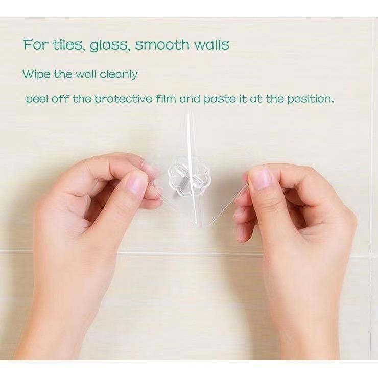 Móc Treo Tường Dính, 10 Gói, Có Thể Tái Sử Dụng, Chống Trượt, Không Đánh Dấu, Chịu Lực, Thích Hợp Cho Phòng Tắm Và Nhà Bếp, Hình Dán 7