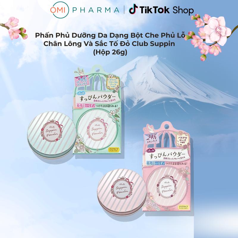  Phấn Phủ Dưỡng Da Dạng Bột Che Phủ Lỗ Chân Lông Và Sắc Tố Đỏ Club Suppin Hương Hoa Nhật Bản  Hộp 26g  