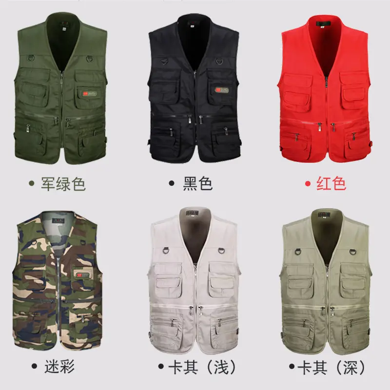 Áo Vest Nhiều Túi Thời Trang Ngoài Trời, Dành Cho Nam Giới, Thích Hợp Để Câu Cá, Đi Bộ Đường Dài Và Chụp Ảnh, Phong Cách Thường Ngày Ngoại Cỡ, Năm 2025 2