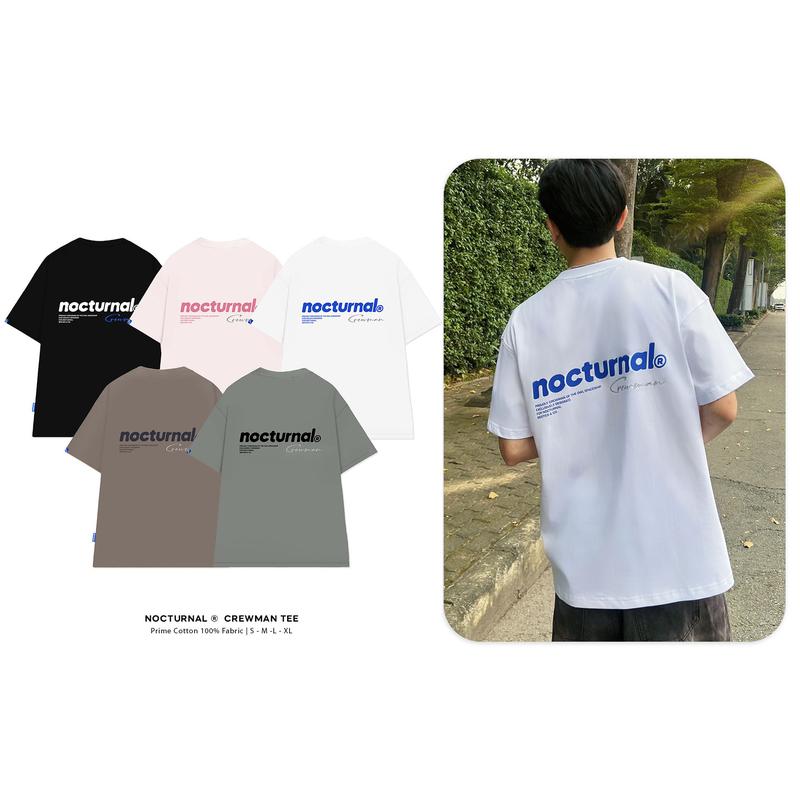  Áo Thun NOCTURNAL Crewman Tee Cotton 100% Nam Nữ Unisex Form Rộng Tay Lỡ Oversize Local Brand 
