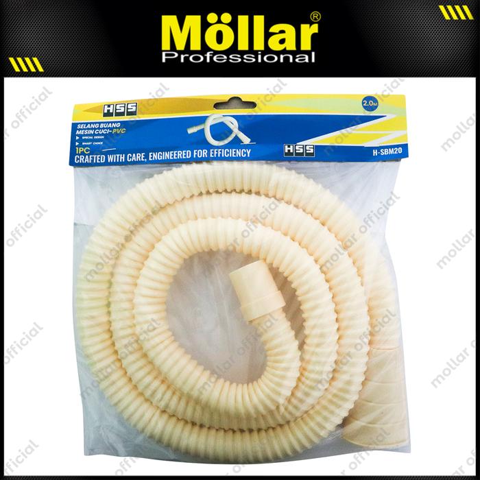 Gambar HSS H-SBM20 Selang Mesin Cuci 2 meter Buangan Air Keluar Flexible Drain Hose dari Mollar Kota Cirebon Tokopedia