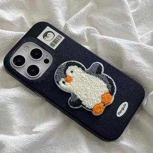 Autumn Winter Plush Embroidered Apple 16 Phone Case 15/14/13 Pro Full Coverage X/7/8 Shockproof 6 Plus Protective Soft