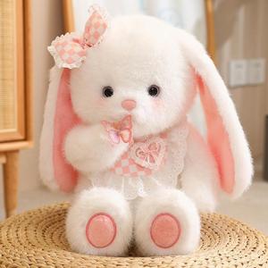 可愛らしいウサギデザインのぬいぐるみ、ソフトなウサギぬいぐるみ（1個）、カートゥーン風ウサギぬいぐるみ、家庭用・オフィス用の装飾用ぬいぐるみ
