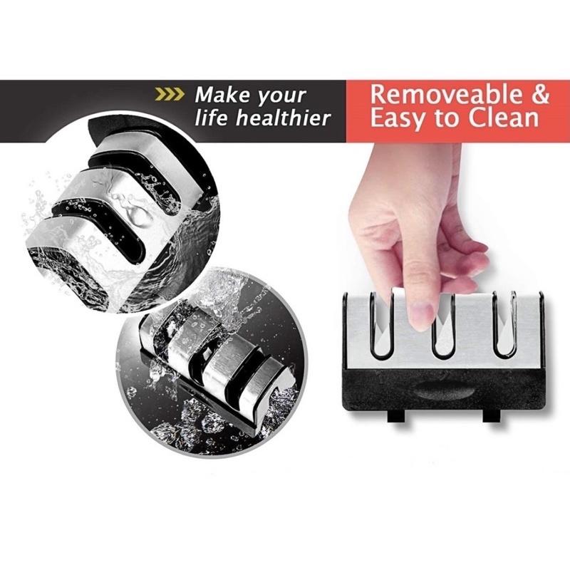 Pengasah Pisau Gunting Dapur Knife Sharpener Swift Sharp Alat Penajam Benda Tumpul 3IN1 3 MODE / ALAT ASAHAN PISAU GUNTING 3 STEP / ALAT ASAH PISAU PENAJAM PISAU SAYUR DAPUR 3