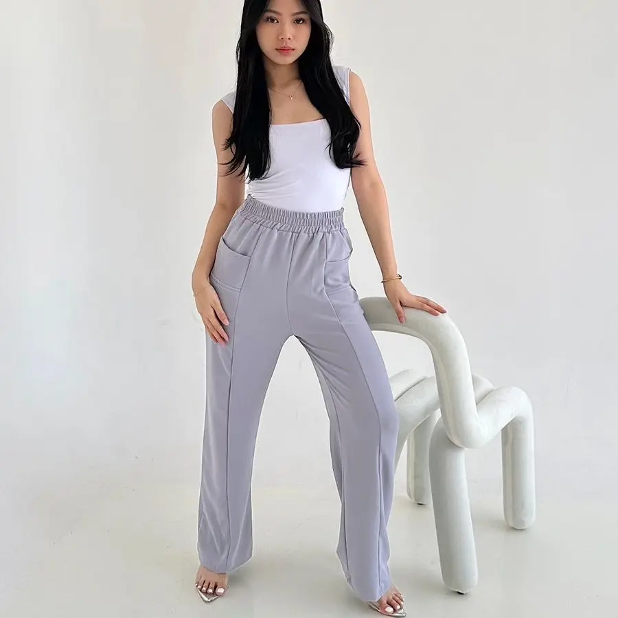 KOLLIE Nara Knit Pants - Pants Wanita Rajut Premium