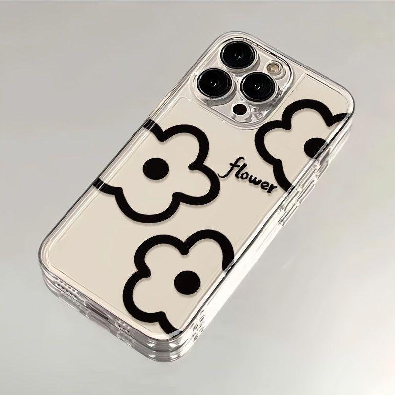 Simple flowers for iPhone 15/14/13 promax iPhone 11/12 transparent xs / 8 / 7p…