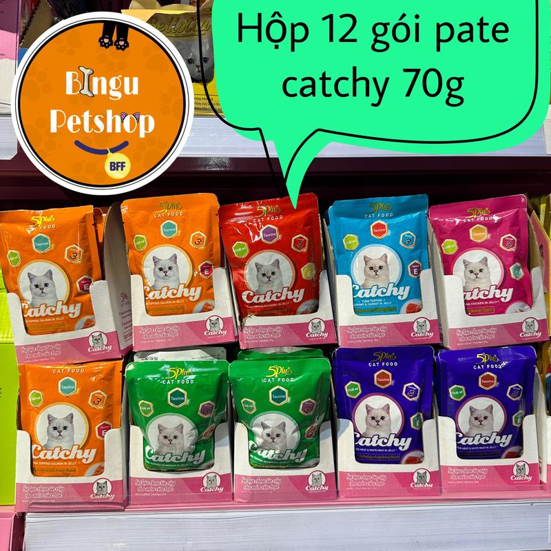 [HỘP 12 GÓI Pate 5Plus & 5plus Catchy 70g - Pate Cho Mèo