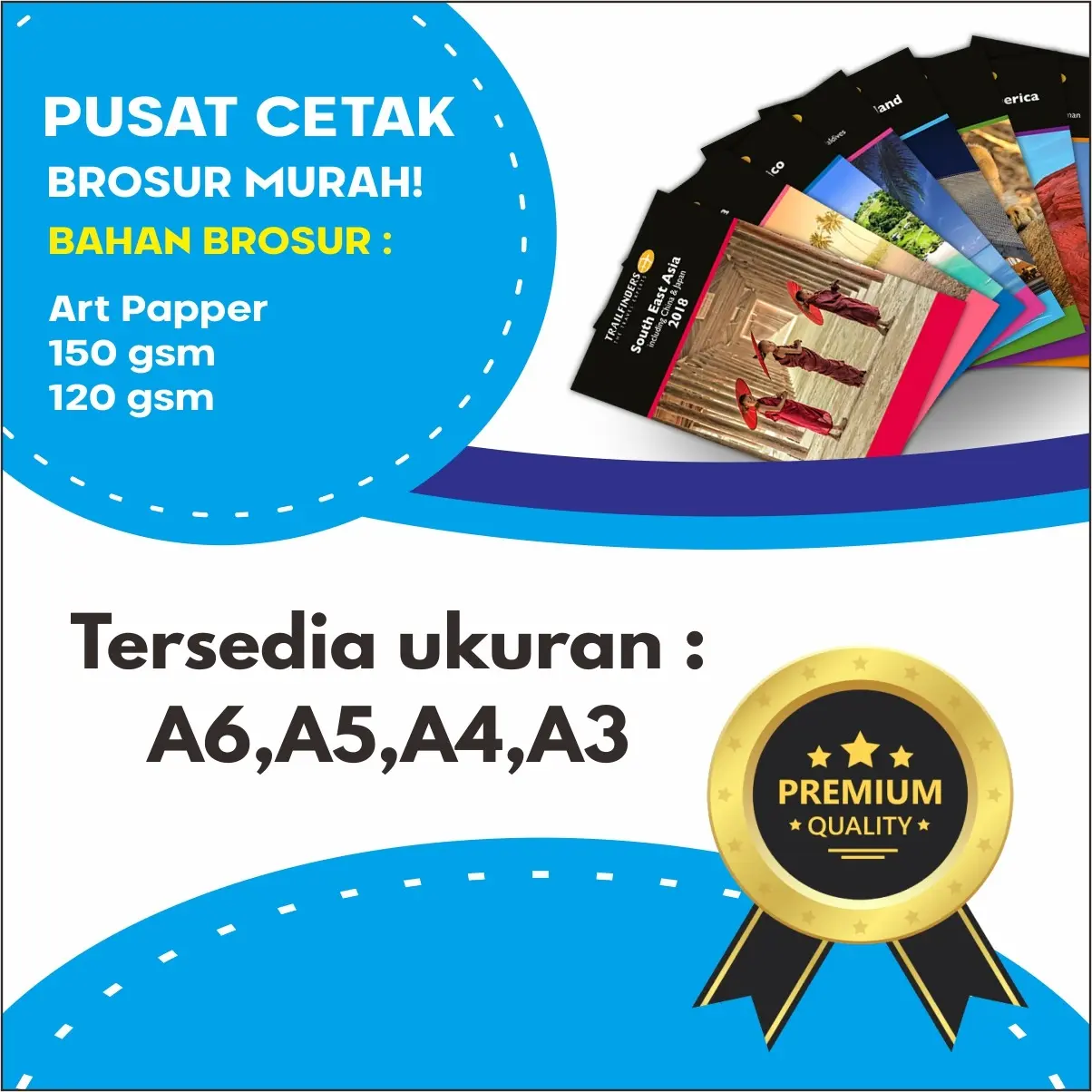 Cetak Brosur / Flyer murahPaket Hemat Ukuran A4 , A5,A6 , A3 Rekomendasi Bahan Art Paper Kertas