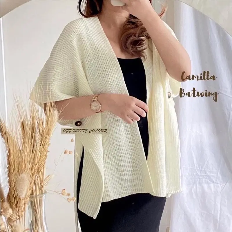 CARDIGAN CAMILLA BATWING RAJUT | Outer Cardy Rajut Wanita Oversize PREMIUM 7GET / TEBAL