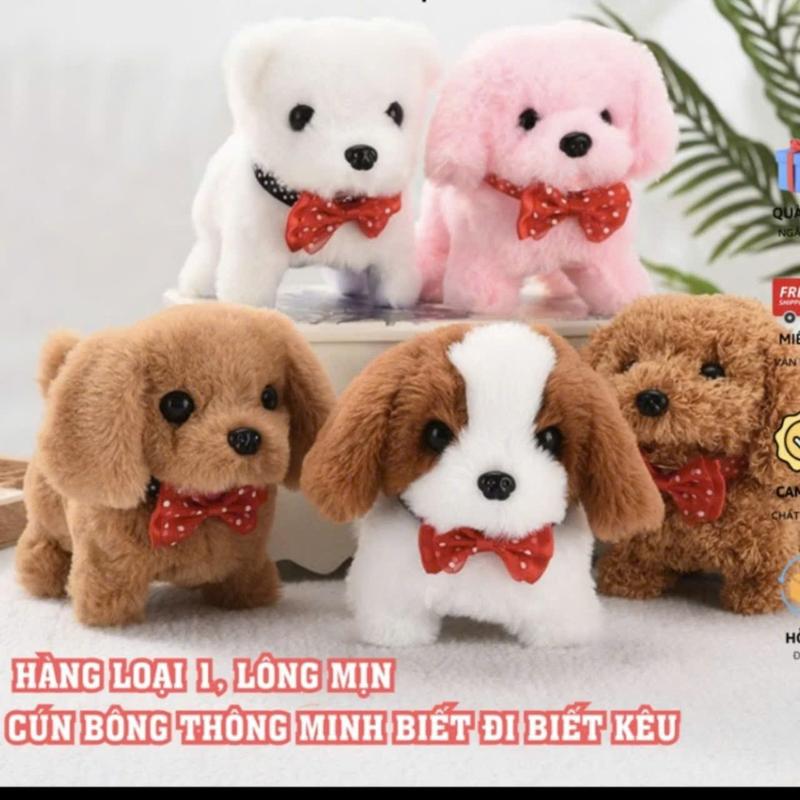 Đồ chơi chó bông biết đi, biết sủa, quẫy đuôi. Quà tặng cho bé yêu cực cute Toy Pin
